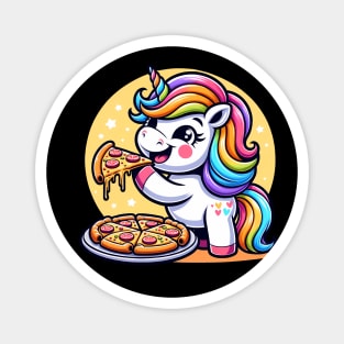 Pizza Unicorn Lover, Love Eating Pizza Magnet